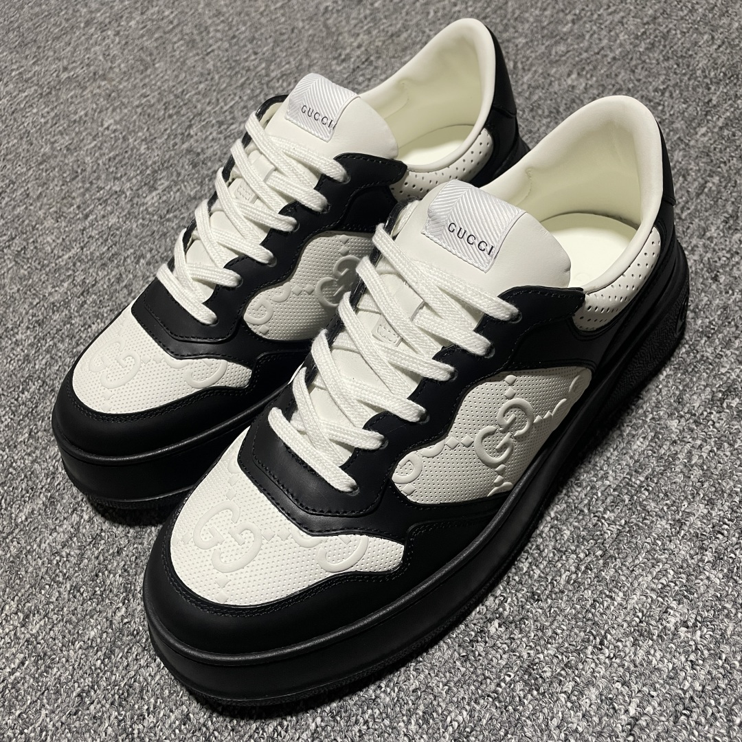 图片[4]-纯原 Gucci 古驰 Chunky 饼干鞋 全新订单出货 购入原版开发 平台高端零售 海外充Z专供品质 皮料、面料按原鞋标准定制 独立磨具，区别市面流通版本，配全新专柜包装，出厂即经过严格QC质检，细节、品控到位 完全遵循原版工艺打造 尺码：35 36 37 38 39 40 41 42 43 44 45-选品中心