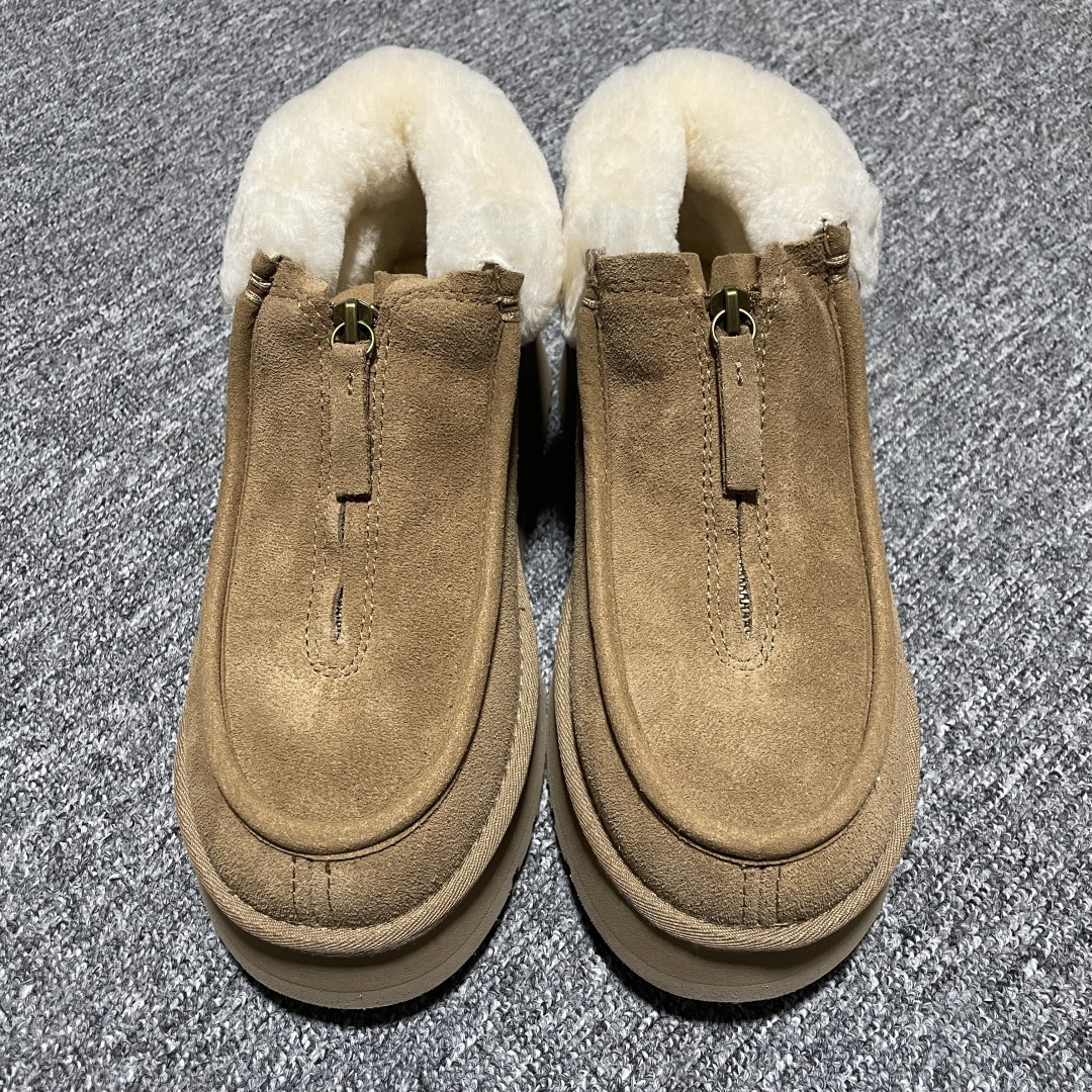 平台外贸专供 UGG Funkette Boot 牛剖层革 方克特 及踝 雪地靴 1122551 十年品牌制鞋代工厂生产线出品 注重每一处细节 隆丰A级真羊皮毛一体 完全遵循ZP工艺流程打造 尺码：35 36 37 38 39 40-选品中心