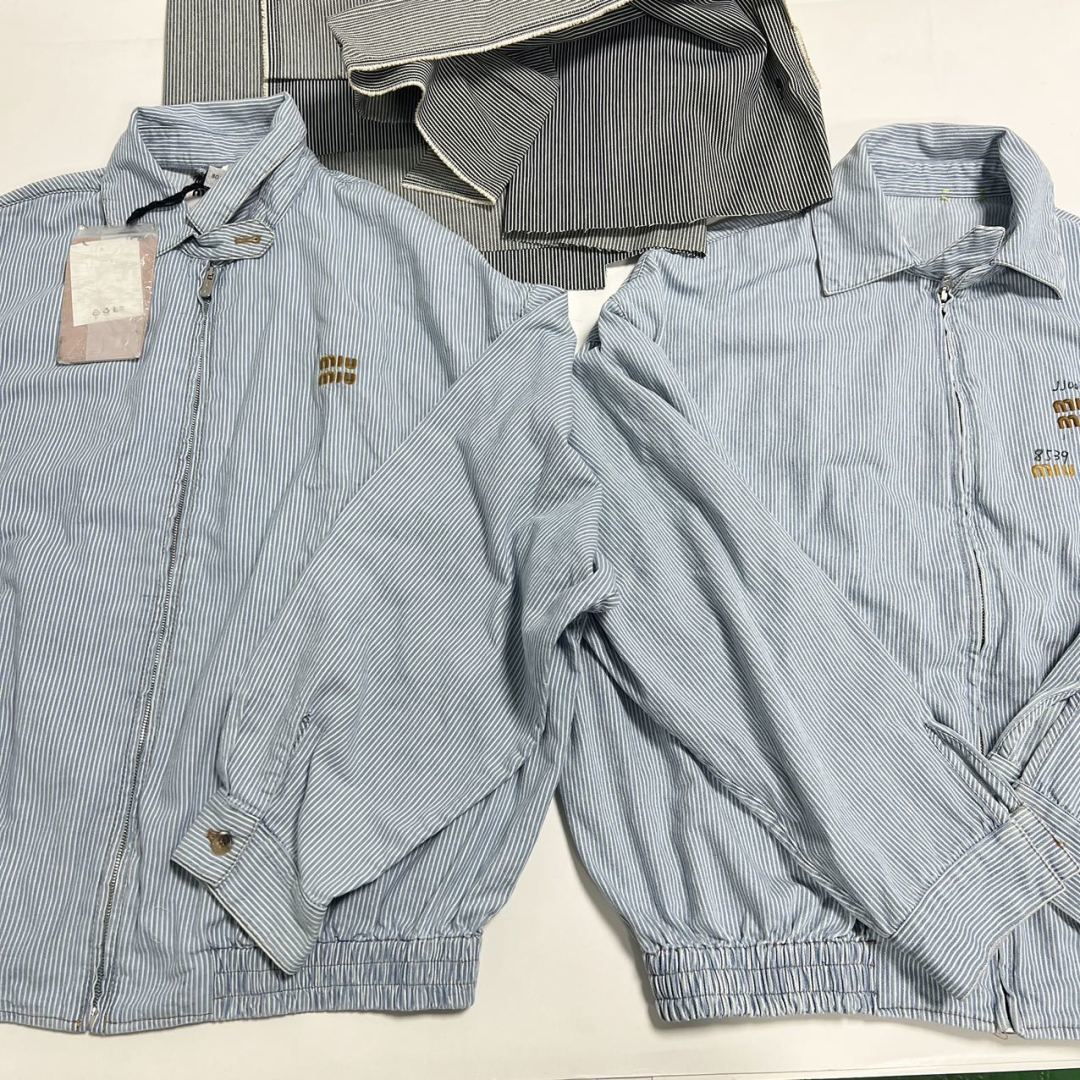 图片[8]-S# MiuMiu 缪缪 条纹牛仔外套 真正原版购回开发打版 高端零售专供 品质保证 100%放心出街 尺码：38 40 42 44-选品中心