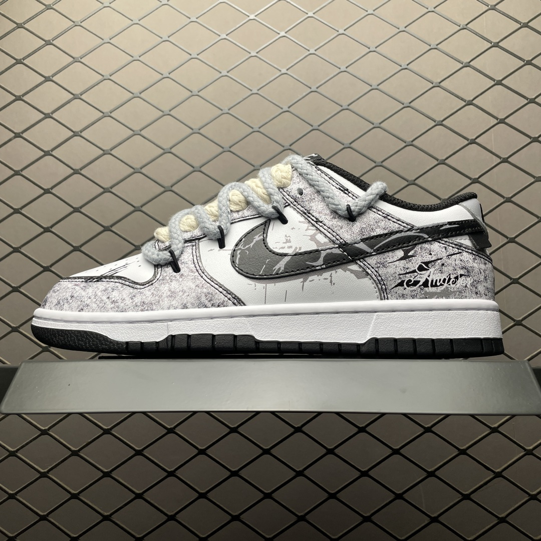 NK Dunk Low 客制款 低帮休闲板鞋 CK9671-100 尺码：35.5 36 36.5 37.5 38 38.5 39 40 40.5 41 42 42.5 43 44 44.5 45 46-选品中心