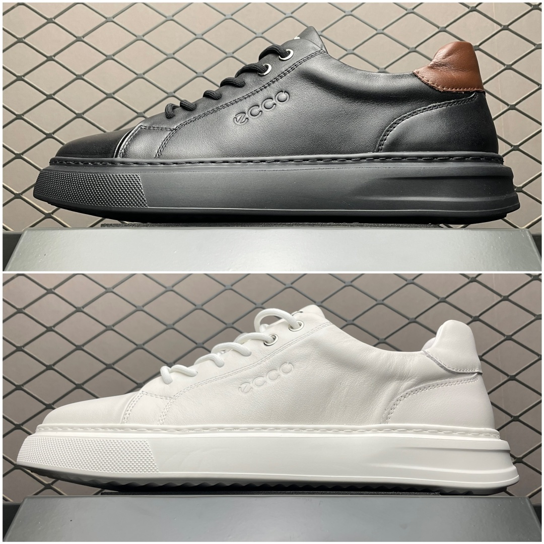图片[8]-ECCO 爱步 柔酷7号系列 经典百搭低帮板鞋 470364 鞋面采用臻选牛皮 质感丰富，脚感柔软舒适 鞋面设有GORE-TEX防水薄膜 给你贴心防水保护 简约系带 贴合脚型 橡胶鞋底 轻盈柔韧，防滑耐磨 舒适耐穿 随享出行 休闲百搭 简约利落 尺码：38 39 40 41 42 43 44（皮鞋码）-选品中心