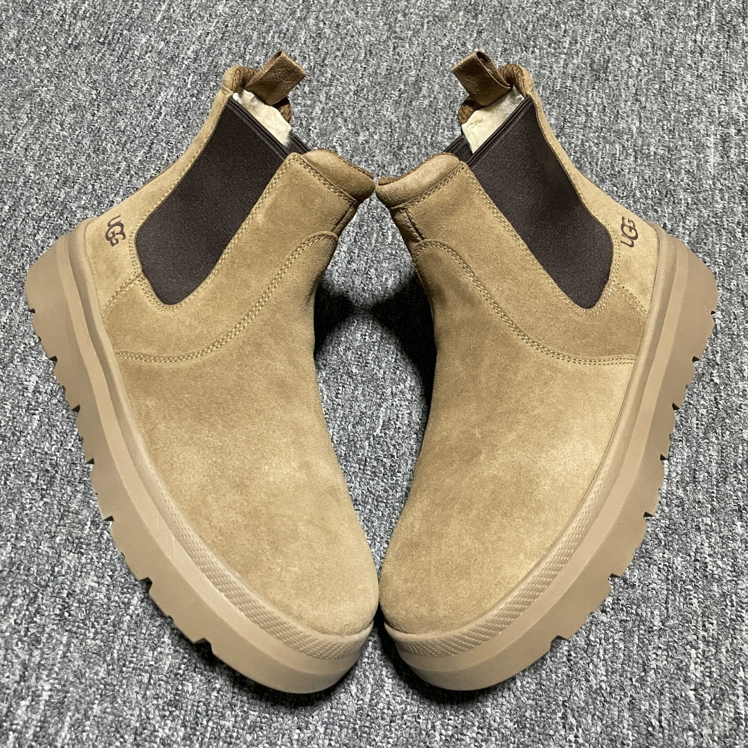 图片[2]-平台外贸专供 UGG Burleigh Chelsea 切尔西 男士高帮雪地靴 1152050 十年品牌制鞋代工厂生产线出品 注重每一处细节 隆丰A级真羊皮毛一体 完全遵循ZP工艺流程打造 尺码：40 41 42 43 44 45-选品中心