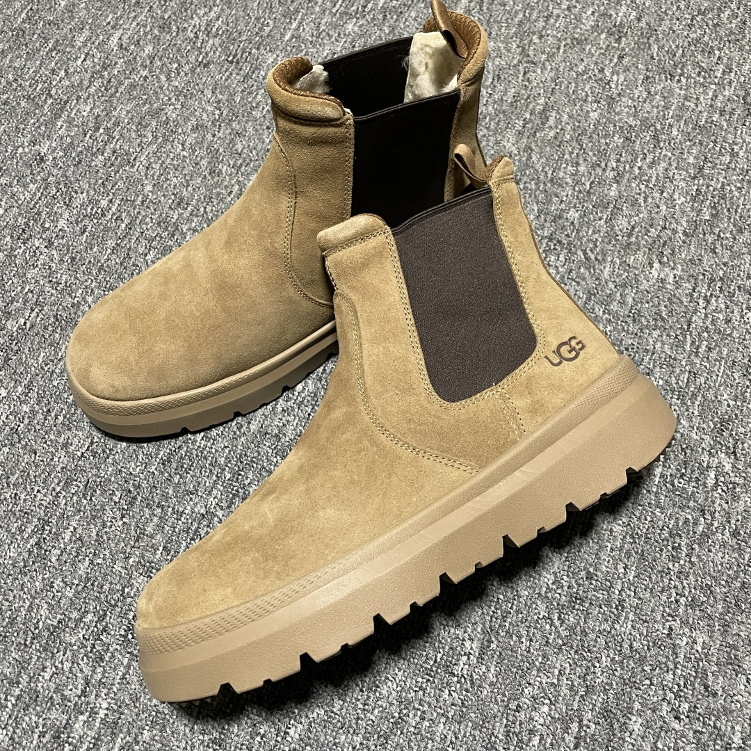 图片[4]-平台外贸专供 UGG Burleigh Chelsea 切尔西 男士高帮雪地靴 1152050 十年品牌制鞋代工厂生产线出品 注重每一处细节 隆丰A级真羊皮毛一体 完全遵循ZP工艺流程打造 尺码：40 41 42 43 44 45-选品中心