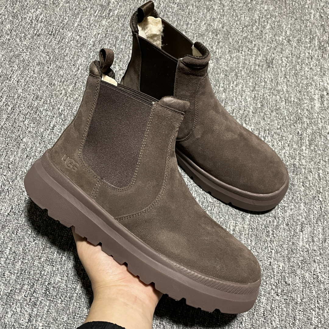 图片[6]-平台外贸专供 UGG Burleigh Chelsea 切尔西 男士高帮雪地靴 1152050 十年品牌制鞋代工厂生产线出品 注重每一处细节 隆丰A级真羊皮毛一体 完全遵循ZP工艺流程打造 尺码：40 41 42 43 44 45-选品中心