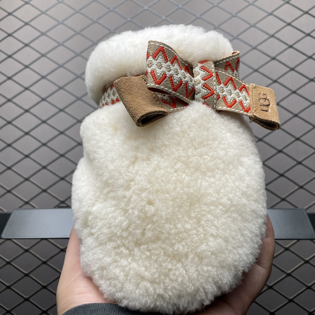 图片[9]-平台外贸专供 UGG 女子蝴蝶结半拖拖鞋 1158266 十年品牌制鞋代工厂生产线出品 注重每一处细节 隆丰A级真羊皮毛一体 完全遵循ZP工艺流程打造 尺码：35 36 37 38 39 40-选品中心