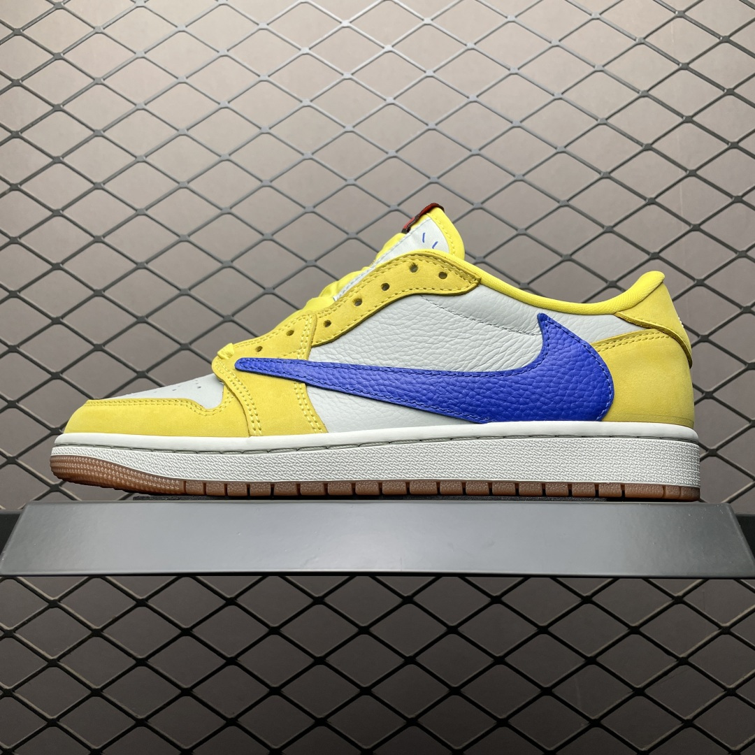 Travis Scott x Air Jordan 1 AJ1乔1低帮倒钩 DZ4137-700 大厂代工流水线打造 纯原级既视感 细节随意对比 尺码：40 40.5 41 42 42.5 43 44 44.5 45 46 47.5-选品中心