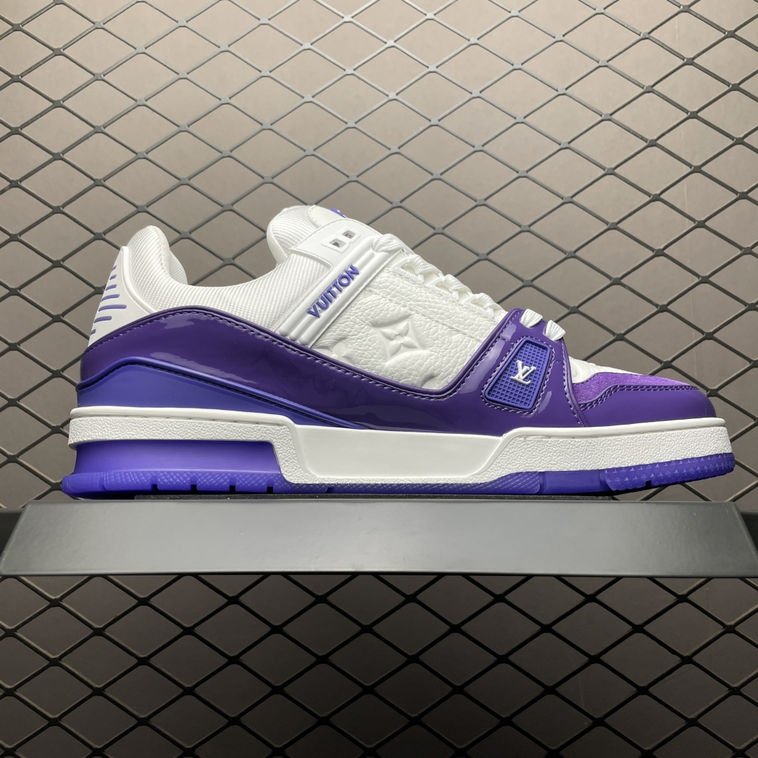 图片[3]-Louis Vuitton 路易威登 LV Trainer 低帮休闲板鞋 海淘代购同渠道品质 高端零售 外贸充正专供 原版购入开发 ZP级全套包装 完美楦型 正确卡色 大底TPU 质感媲美原版 细节与原版一致 请注意区分市面通货材 尺码：38 39 40 41 42 43 44 45 46-选品中心