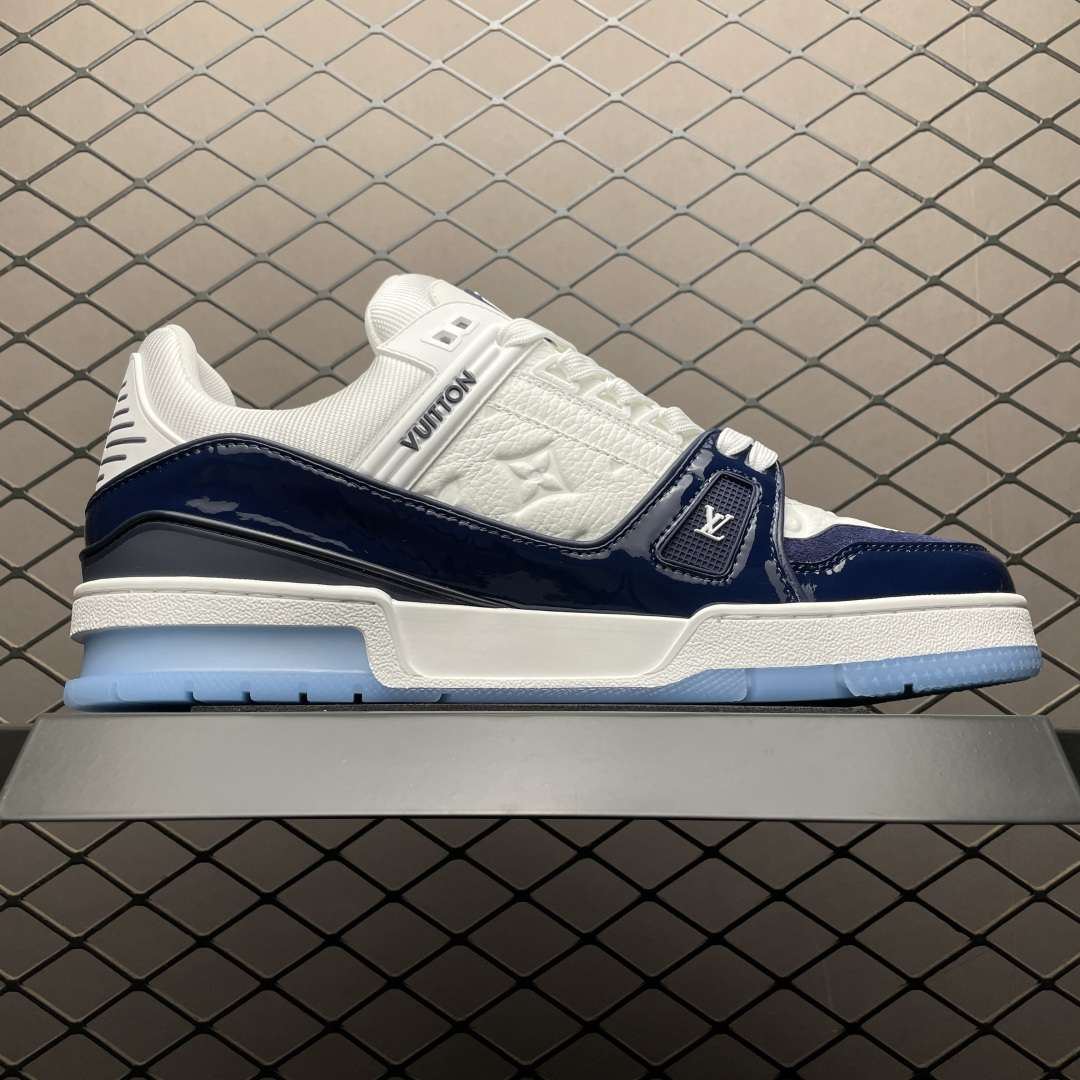 图片[3]-Louis Vuitton 路易威登 LV Trainer 低帮休闲板鞋 海淘代购同渠道品质 高端零售 外贸充正专供 原版购入开发 ZP级全套包装 完美楦型 正确卡色 大底TPU 质感媲美原版 细节与原版一致 请注意区分市面通货材 尺码：38 39 40 41 42 43 44 45 46-选品中心