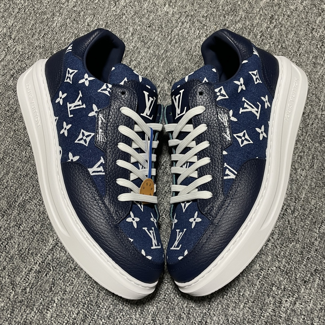 图片[2]-Louis Vuitton LV 路易威登 Beverly Hills 低帮休闲板鞋 海淘代购同渠道品质 高端零售 外贸充正专供 原版购入开发 ZP级全套包装 完美楦型 正确卡色 大底TPU 质感媲美原版 细节与原版一致 请注意区分市面通货材 尺码：38 39 40 41 42 43 44 45 46-选品中心