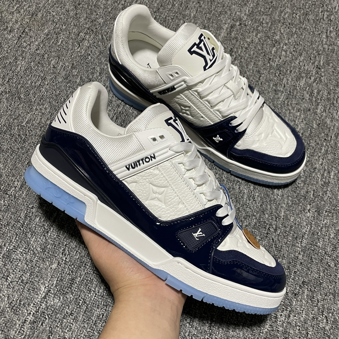 图片[6]-Louis Vuitton 路易威登 LV Trainer 低帮休闲板鞋 海淘代购同渠道品质 高端零售 外贸充正专供 原版购入开发 ZP级全套包装 完美楦型 正确卡色 大底TPU 质感媲美原版 细节与原版一致 请注意区分市面通货材 尺码：38 39 40 41 42 43 44 45 46-选品中心