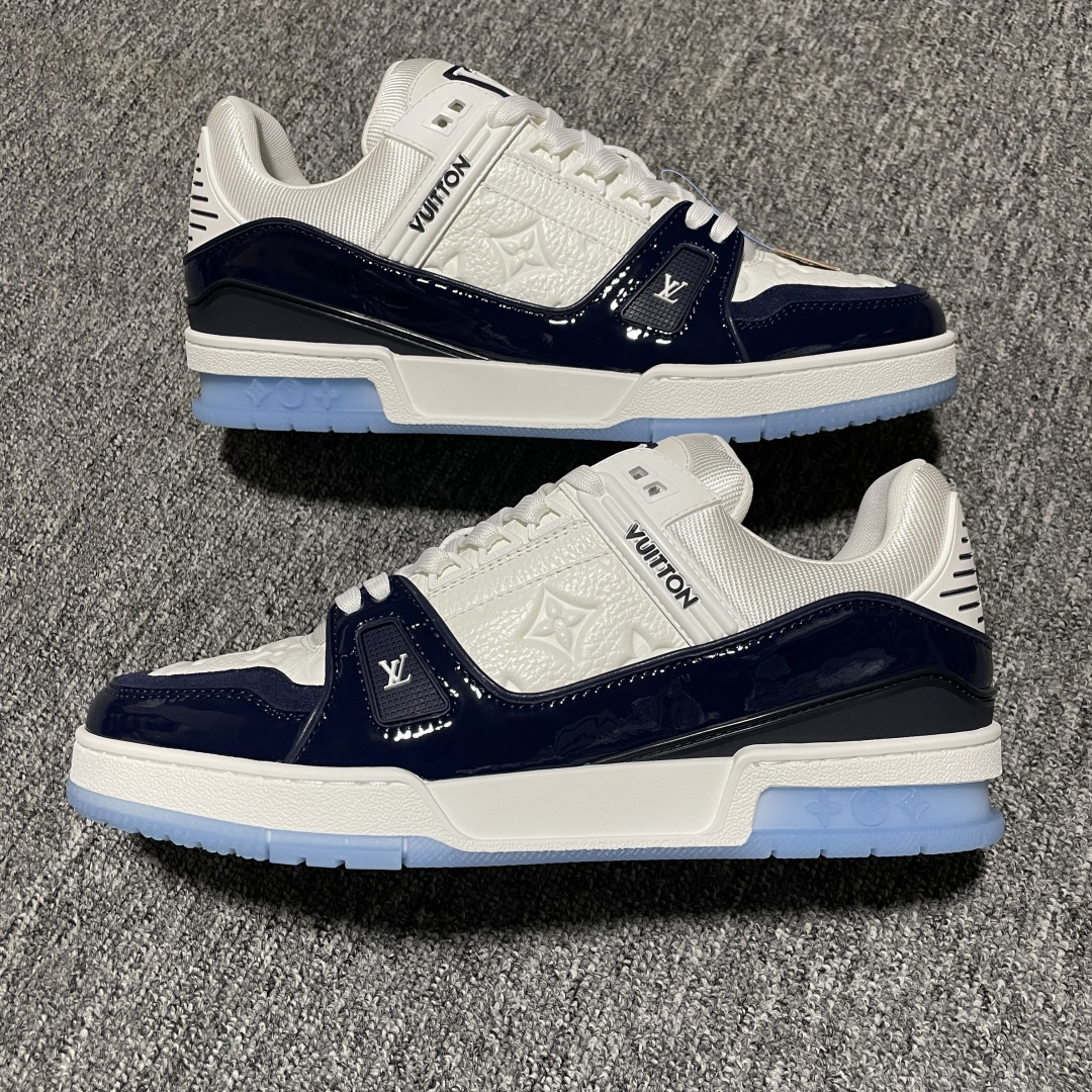 图片[5]-Louis Vuitton 路易威登 LV Trainer 低帮休闲板鞋 海淘代购同渠道品质 高端零售 外贸充正专供 原版购入开发 ZP级全套包装 完美楦型 正确卡色 大底TPU 质感媲美原版 细节与原版一致 请注意区分市面通货材 尺码：38 39 40 41 42 43 44 45 46-选品中心