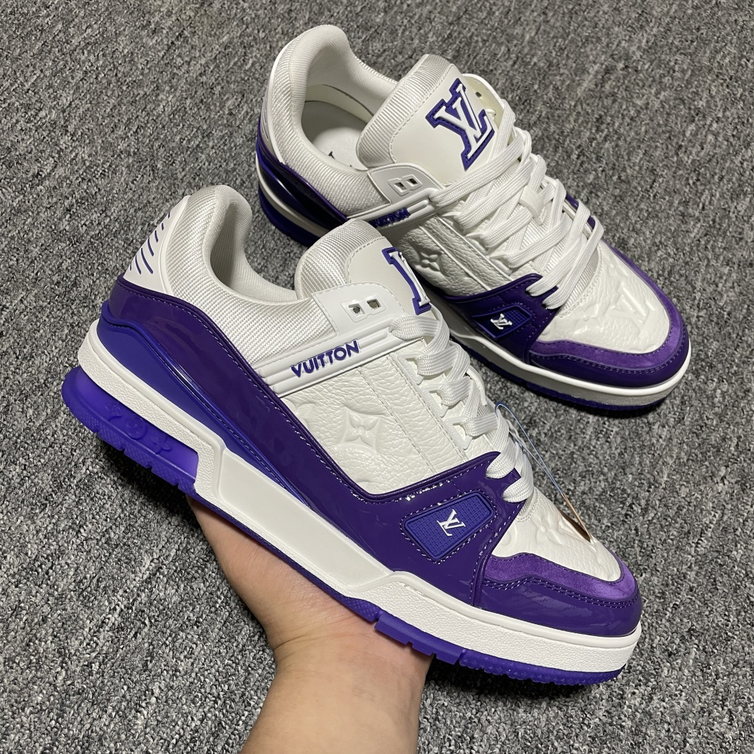 图片[6]-Louis Vuitton 路易威登 LV Trainer 低帮休闲板鞋 海淘代购同渠道品质 高端零售 外贸充正专供 原版购入开发 ZP级全套包装 完美楦型 正确卡色 大底TPU 质感媲美原版 细节与原版一致 请注意区分市面通货材 尺码：38 39 40 41 42 43 44 45 46-选品中心