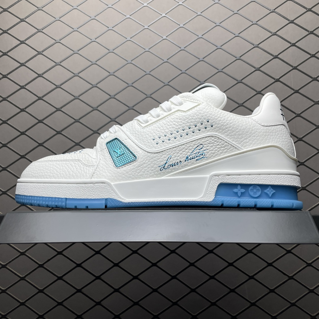 Louis Vuitton 路易威登 LV Trainer 低帮休闲板鞋 海淘代购同渠道品质 高端零售 外贸充正专供 原版购入开发 ZP级全套包装 完美楦型 正确卡色 大底TPU 质感媲美原版 细节与原版一致 请注意区分市面通货材 编号:60PJLN38