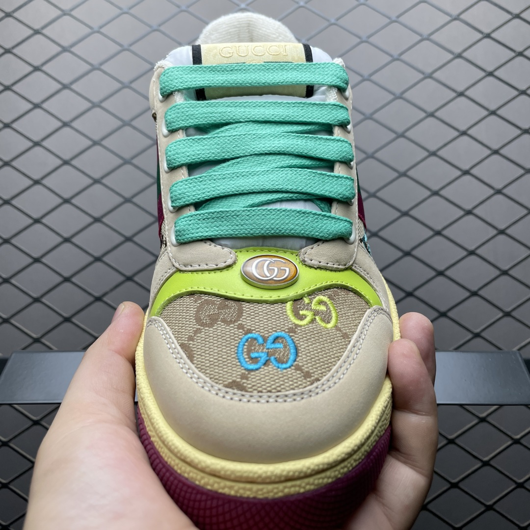 图片[8]-Gucci 古驰 Screener GG珐琅 复古老爹板鞋 海淘代购专供品质 正确楦型 正确固特异无胶走线工艺 配件齐全 进口皮料/原版毛巾内里 匠心打造 其用料及细节已争取最大限度还原公司正品 实拍如图 所见即所得 谨防混卖 尺码：35 36 37 38 39 40-选品中心