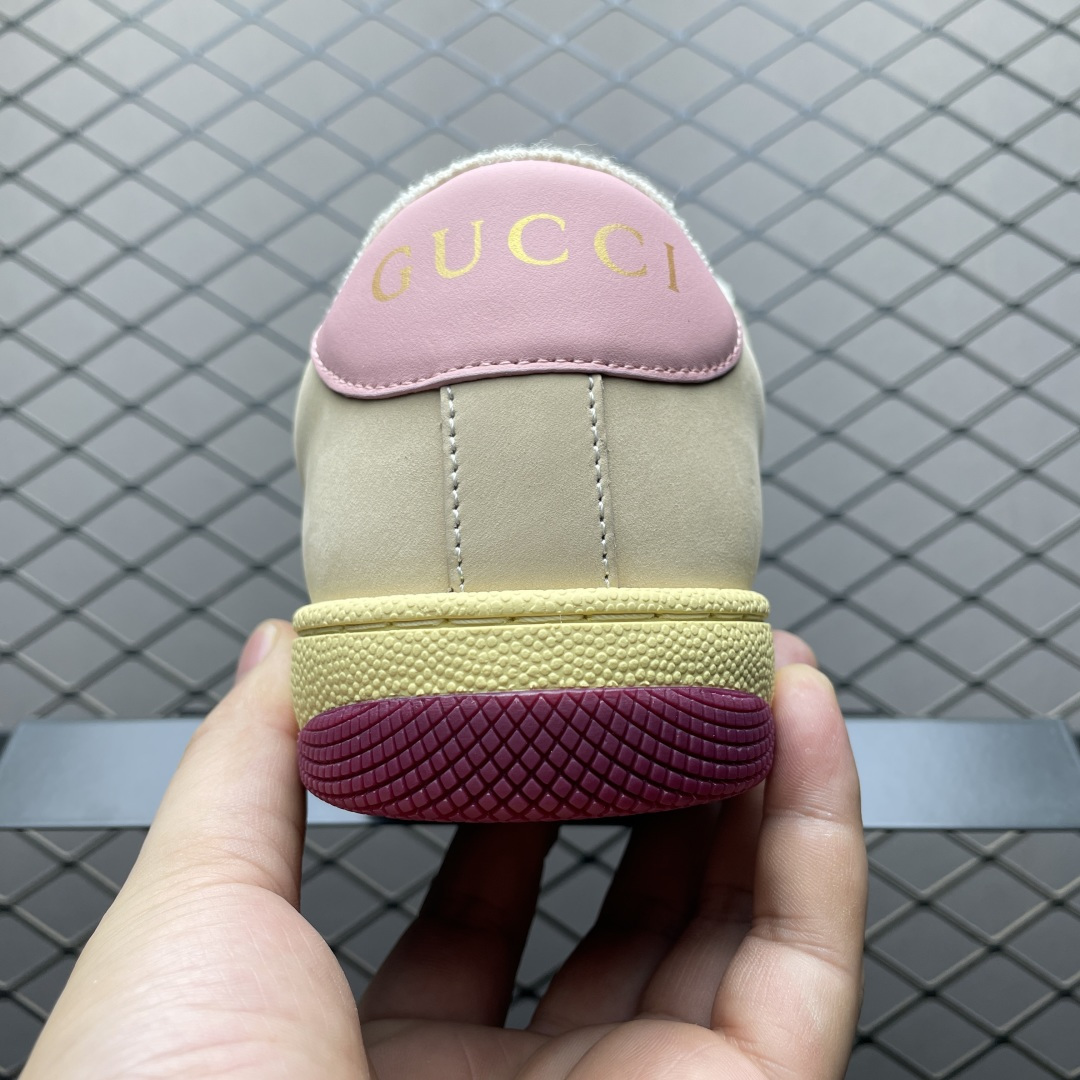 图片[2]-Gucci 古驰 Screener GG珐琅 复古老爹板鞋 海淘代购专供品质 正确楦型 正确固特异无胶走线工艺 配件齐全 进口皮料/原版毛巾内里 匠心打造 其用料及细节已争取最大限度还原公司正品 实拍如图 所见即所得 谨防混卖 尺码：35 36 37 38 39 40-选品中心