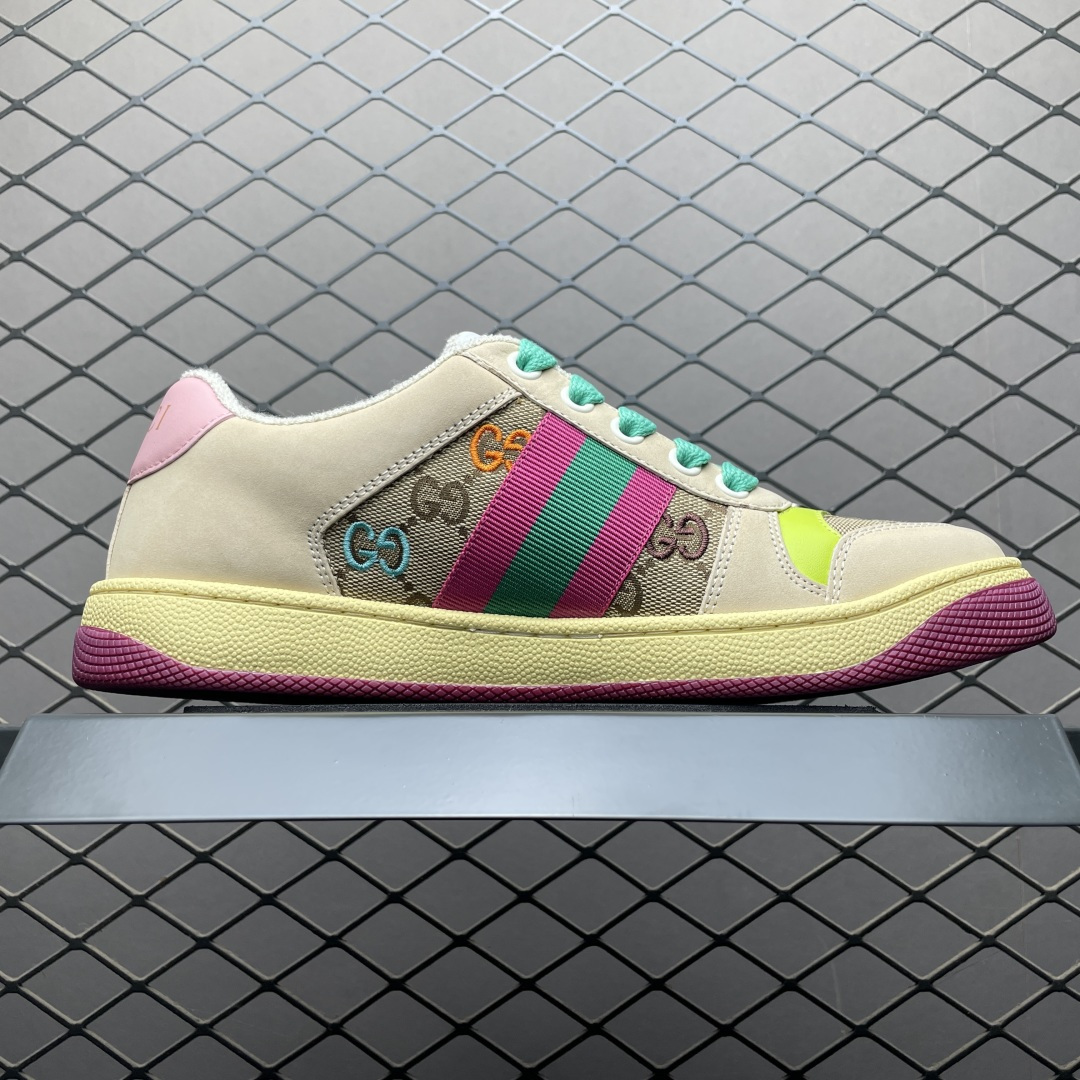 图片[3]-Gucci 古驰 Screener GG珐琅 复古老爹板鞋 海淘代购专供品质 正确楦型 正确固特异无胶走线工艺 配件齐全 进口皮料/原版毛巾内里 匠心打造 其用料及细节已争取最大限度还原公司正品 实拍如图 所见即所得 谨防混卖 尺码：35 36 37 38 39 40-选品中心