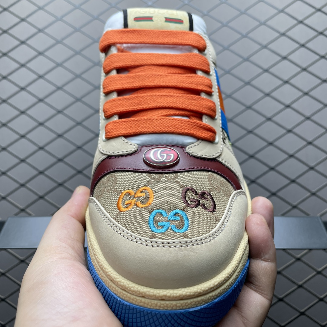 图片[9]-Gucci 古驰 Screener GG珐琅 复古老爹板鞋 海淘代购专供品质 正确楦型 正确固特异无胶走线工艺 配件齐全 进口皮料/原版毛巾内里 匠心打造 其用料及细节已争取最大限度还原公司正品 实拍如图 所见即所得 谨防混卖 尺码：39 40 41 42 43 44 45-选品中心