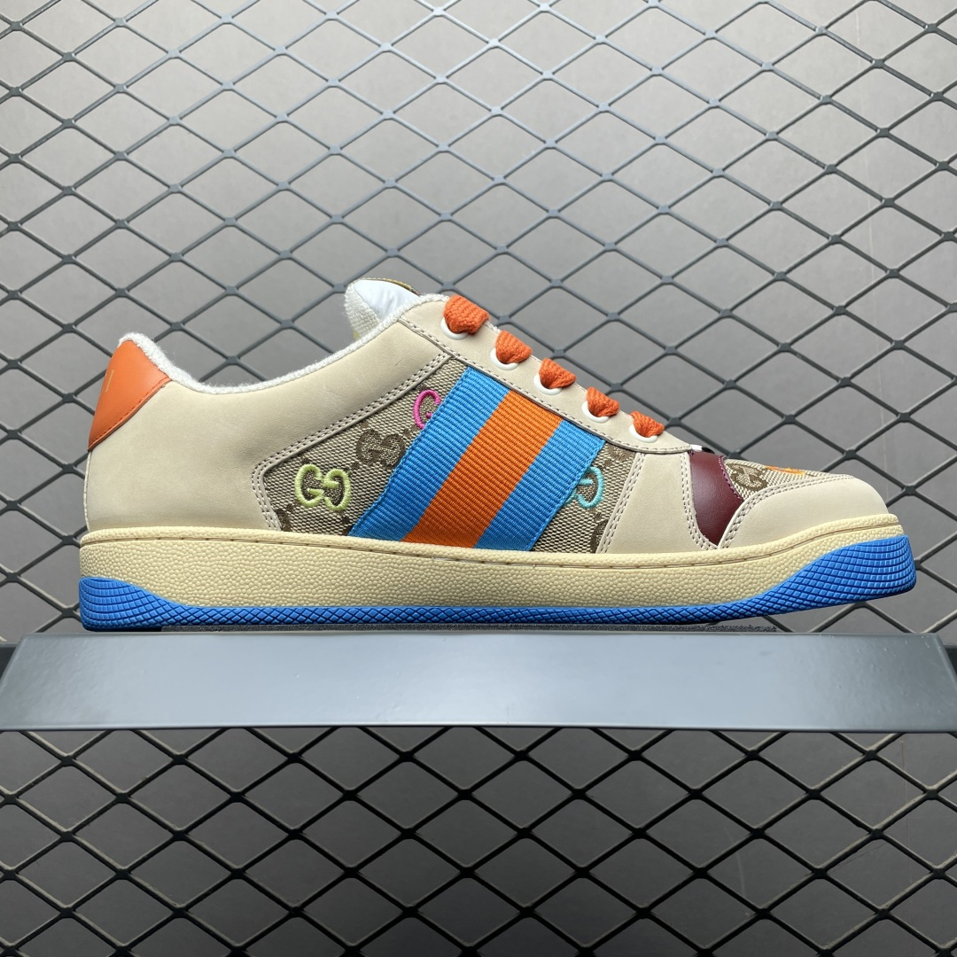 图片[3]-Gucci 古驰 Screener GG珐琅 复古老爹板鞋 海淘代购专供品质 正确楦型 正确固特异无胶走线工艺 配件齐全 进口皮料/原版毛巾内里 匠心打造 其用料及细节已争取最大限度还原公司正品 实拍如图 所见即所得 谨防混卖 尺码：39 40 41 42 43 44 45-选品中心