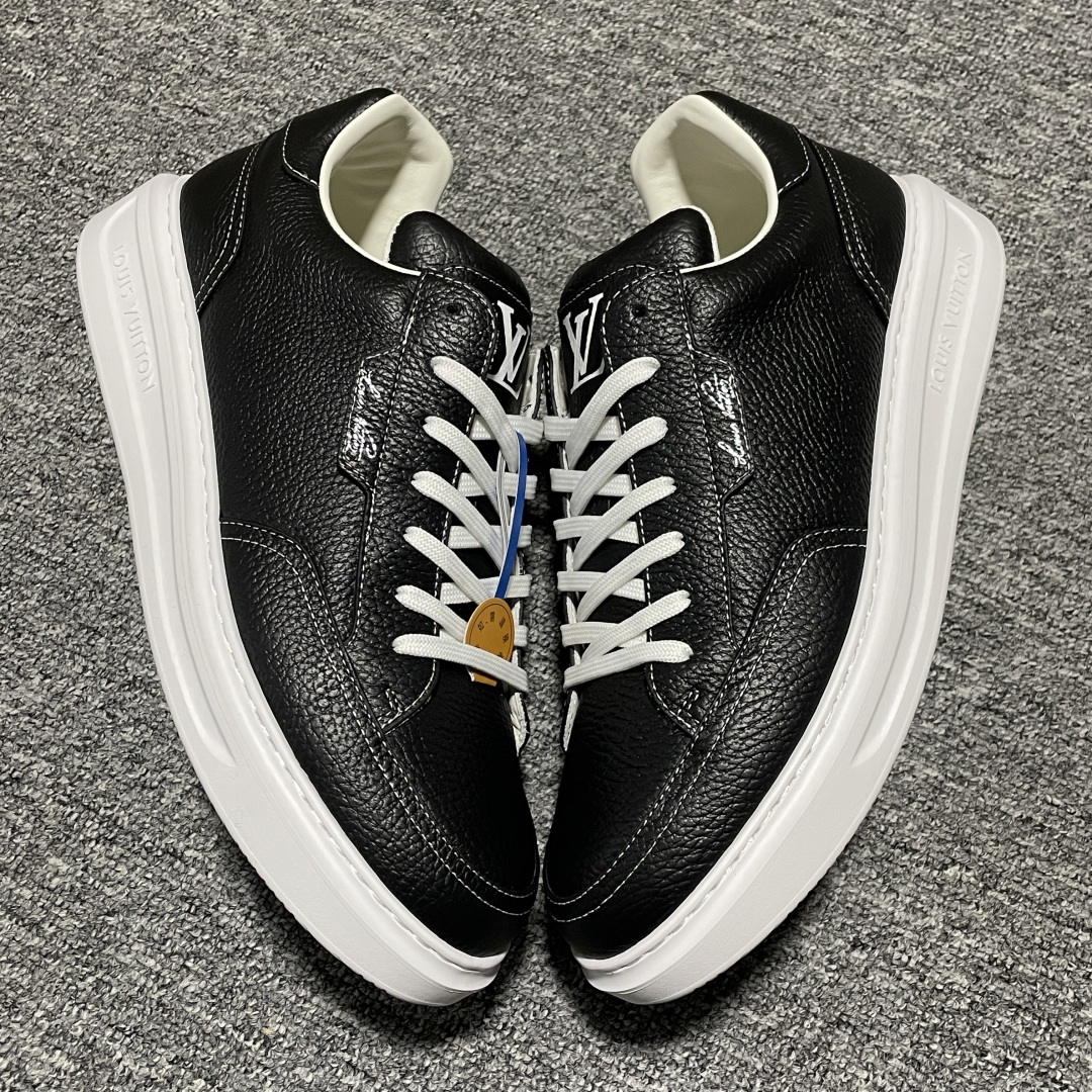 图片[2]-Louis Vuitton LV 路易威登 Beverly Hills 低帮休闲板鞋 海淘代购同渠道品质 高端零售 外贸充正专供 原版购入开发 ZP级全套包装 完美楦型 正确卡色 大底TPU 质感媲美原版 细节与原版一致 请注意区分市面通货材 尺码：38 39 40 41 42 43 44 45 46-选品中心