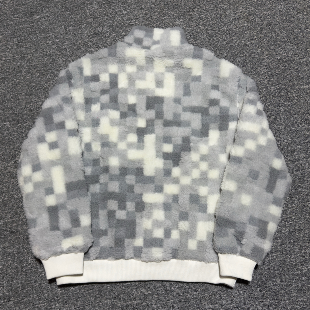 S# LV 马赛克羊羔毛外套 真正原版购回开发打版 高端零售专供 品质保证 100%放心出街 尺码：S 