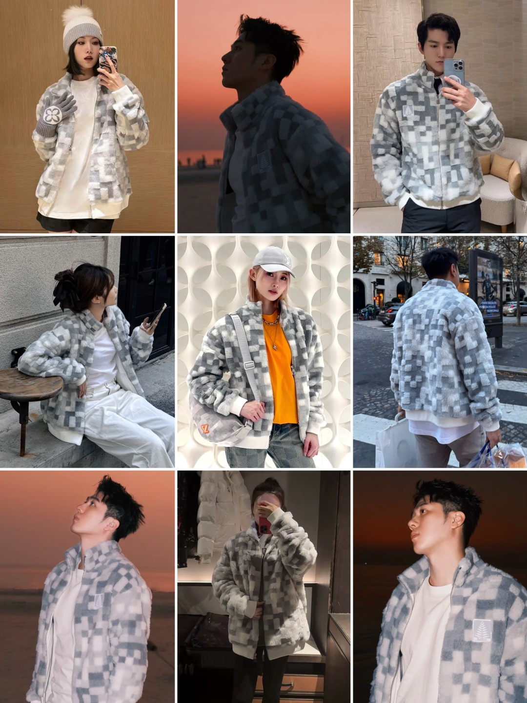 S# LV 马赛克羊羔毛外套 真正原版购回开发打版 高端零售专供 品质保证 100%放心出街 尺码：S 