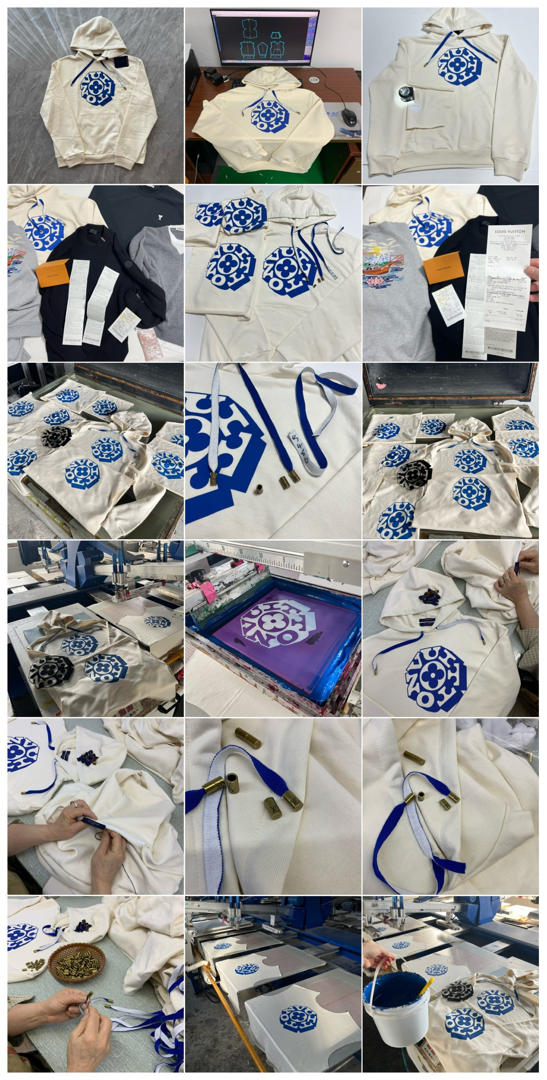 S# Nigo x 1V 联名款 蓝色印花卫衣 真正原版购入开发 高端零售专供 品质保证 100%放心出