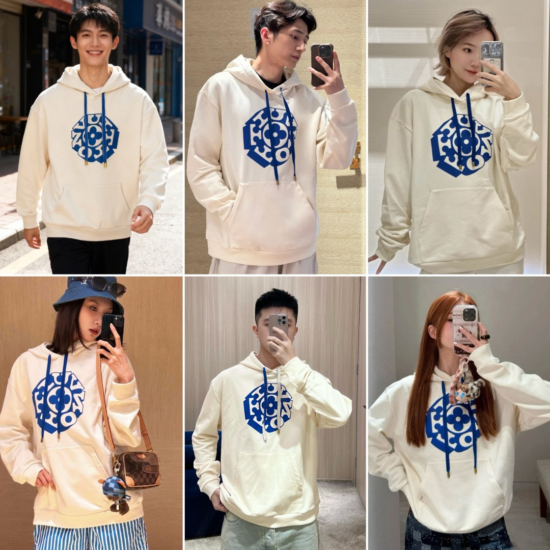 S# Nigo x 1V 联名款 蓝色印花卫衣 真正原版购入开发 高端零售专供 品质保证 100%放心出