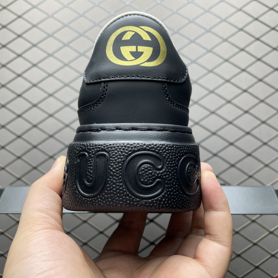 图片[2]-代购专供品质 Gucci 古驰 Screener 厚底休闲鞋 厚底增高系列 全新版本出货 正确版型 高端外贸 高端零售专供品质 最新官方绿色手提礼盒 所有皮面均同步官方采用皮革油边工艺 同步官方采用无胶车线工艺 尺码：39 40 41 42 43 44 45-选品中心