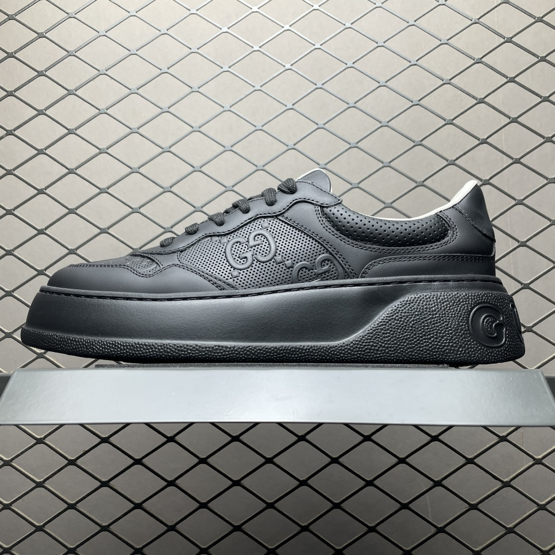 代购专供品质 Gucci 古驰 Screener 厚底休闲鞋 厚底增高系列 全新版本出货 正确版型 高端外贸 高端零售专供品质 最新官方绿色手提礼盒 所有皮面均同步官方采用皮革油边工艺 同步官方采用无胶车线工艺 尺码：39 40 41 42 43 44 45-选品中心