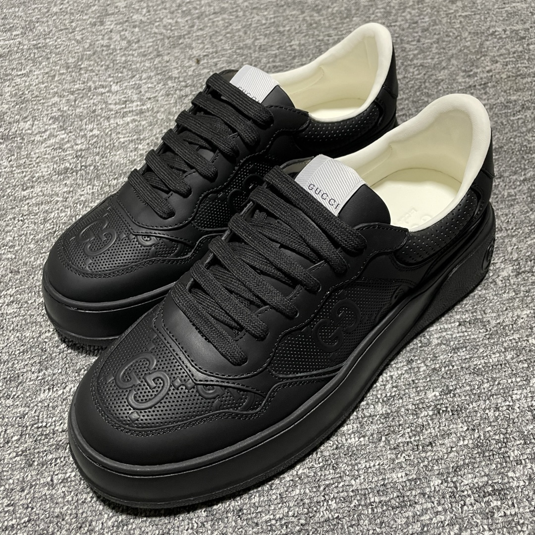 图片[4]-代购专供品质 Gucci 古驰 Screener 厚底休闲鞋 厚底增高系列 全新版本出货 正确版型 高端外贸 高端零售专供品质 最新官方绿色手提礼盒 所有皮面均同步官方采用皮革油边工艺 同步官方采用无胶车线工艺 尺码：39 40 41 42 43 44 45-选品中心