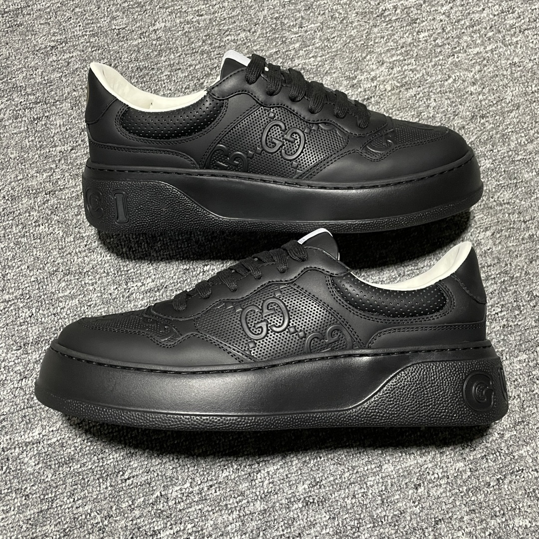 图片[5]-代购专供品质 Gucci 古驰 Screener 厚底休闲鞋 厚底增高系列 全新版本出货 正确版型 高端外贸 高端零售专供品质 最新官方绿色手提礼盒 所有皮面均同步官方采用皮革油边工艺 同步官方采用无胶车线工艺 尺码：39 40 41 42 43 44 45-选品中心