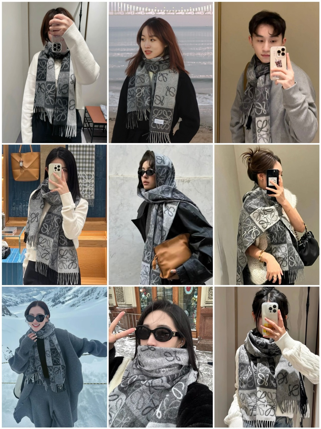 图片[8]-S# Loewe 罗意威 Anagram 羊毛提花围巾 高端零售专供 原版开发 品质保证 100%放心出街 原版定织定染羊绒加羊毛纱线，混纺纱线颜色无差异 包括针织工艺同步一致 区别市面涤纶丝棉品质 整体围巾采用三色定织羊毛纱线 看似繁杂颜色纱线拼接 实则是两重面重叠纺纱 辅料系列也可吊打市面所有牛马版本 市面上有多少看图做货和那些不把辅料当回事的 单是一个rb订制织唛领标就足以区分高低 ⚠清洗建议：由于羊毛的材质特性，尽量干洗，尽量干洗，暴力机洗会出现缩水情况 ！如果觉得干洗，一次太贵，有耐心的朋友也可以手洗，一定要冷水，且不能手搓！清洗后第一时间压干（不会滴水的程度）不能拧干！不能拧干！-选品中心