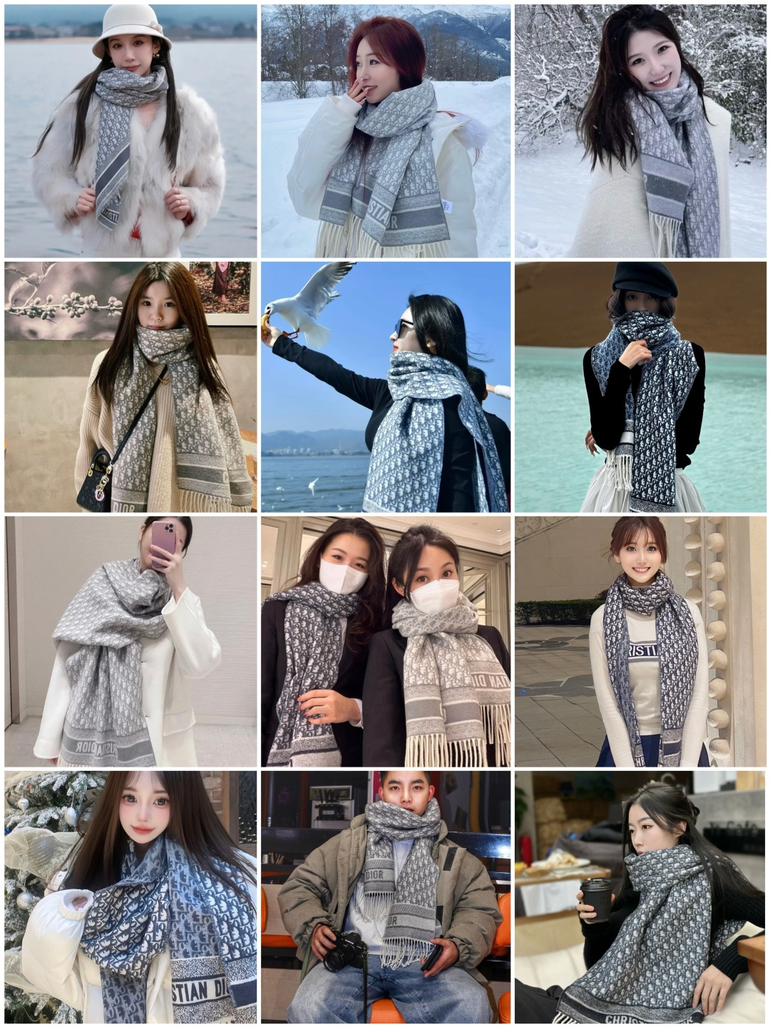 图片[8]-S# Dior 迪奥 羊毛提花围巾 高端零售专供 原版开发 品质保证 100%放心出街 原版定织定染羊绒加羊毛纱线，混纺纱线颜色无差异 包括针织工艺同步一致 区别市面涤纶丝棉品质 整体围巾采用三色定织羊毛纱线 看似繁杂颜色纱线拼接 实则是两重面重叠纺纱 辅料系列也可吊打市面所有牛马版本 市面上有多少看图做货和那些不把辅料当回事的 单是一个rb订制织唛领标就足以区分高低 ⚠清洗建议：由于羊毛的材质特性，尽量干洗，尽量干洗，暴力机洗会出现缩水情况 ！如果觉得干洗，一次太贵，有耐心的朋友也可以手洗，一定要冷水，且不能手搓！清洗后第一时间压干（不会滴水的程度）不能拧干！不能拧干！-选品中心