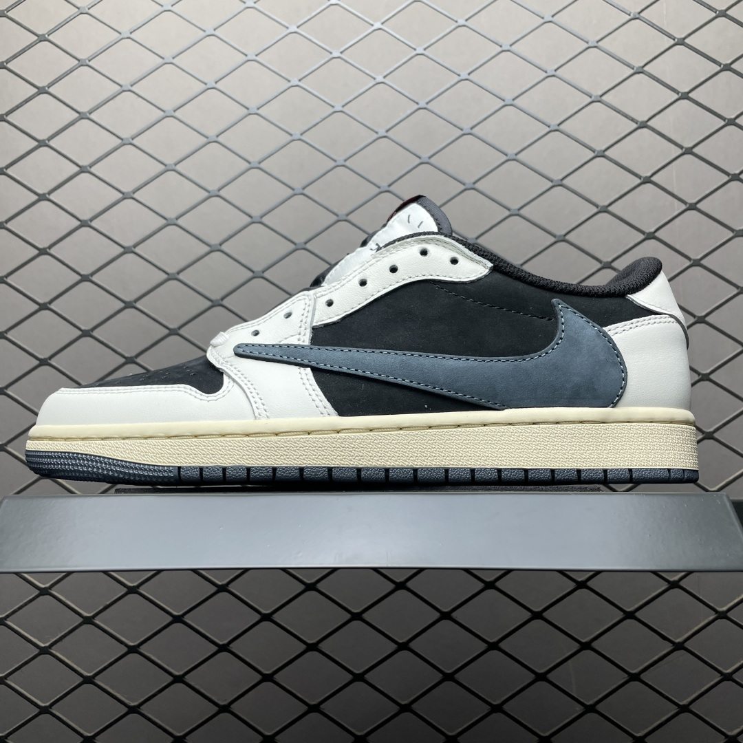 Travis Scott x Air Jordan 1 AJ1乔1低帮倒钩 DZ4137-700 大厂代工流水线打造 纯原级既视感 细节随意对比 尺码：40 40.5 41 42 42.5 43 44 44.5 45 46 47.5-选品中心