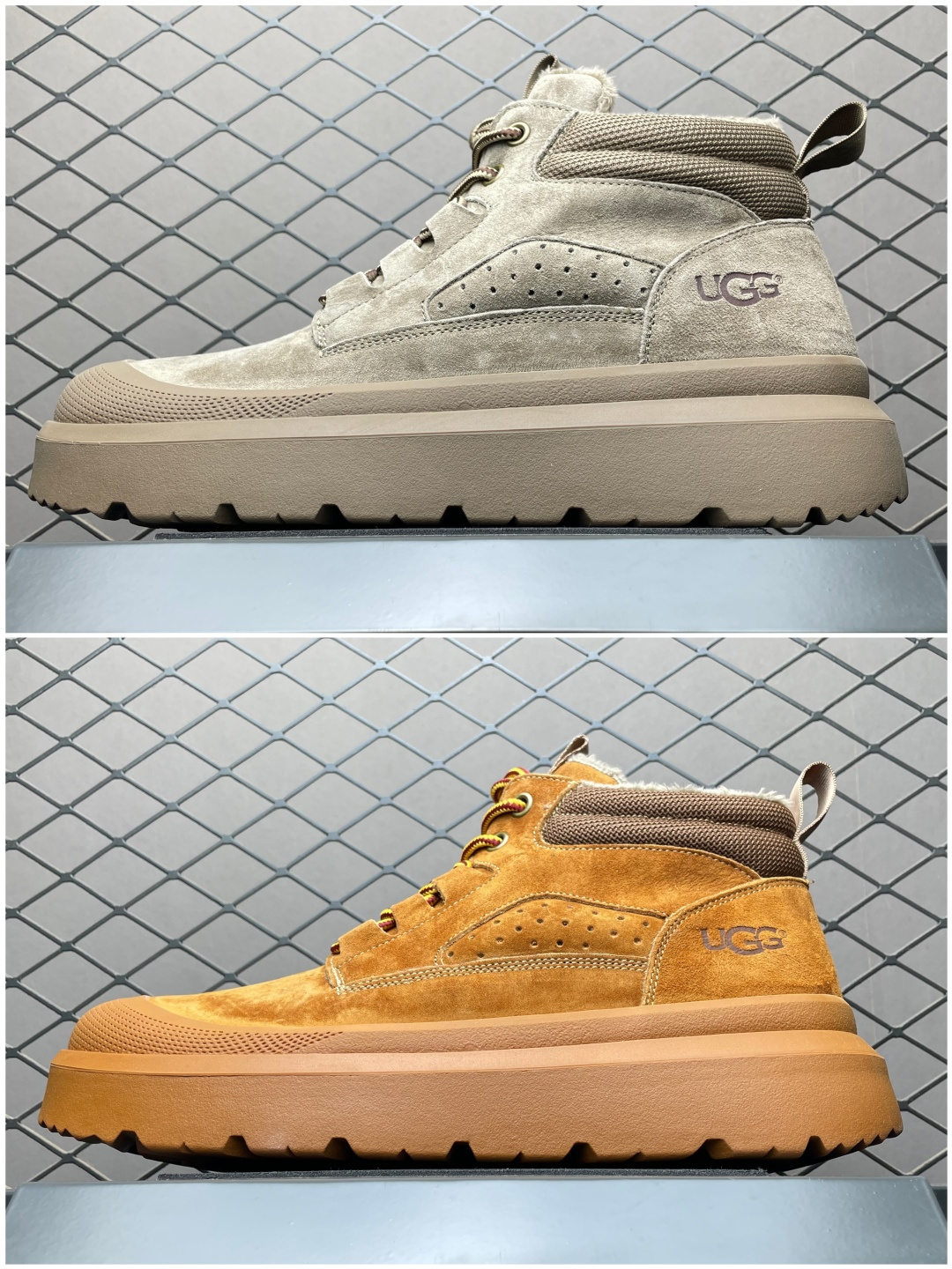 图片[8]-UGG 客制款 中帮男士休闲鞋雪地靴马丁靴系列 U6338 广东大厂品质 秋冬新款 时尚潮流搭配 面料釆用意大利进口磨砂牛皮 全鞋真牛皮材料 大底到五金都是代工厂原材料制作 日常随意搭配 型男必备 尺码：38 39 40 41 42 43 44-选品中心