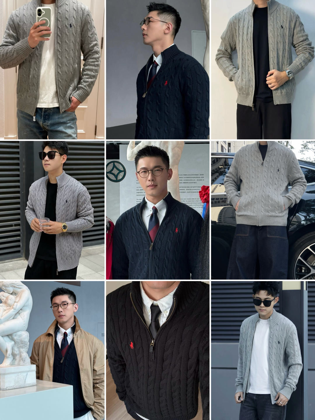 图片[8]-S# Ralph Lauren 拉夫劳伦 拉链插兜款 绞花针织长袖毛衣外套 高端零售专供 品质保证 100%放心出街 尺码：S M L XL-选品中心