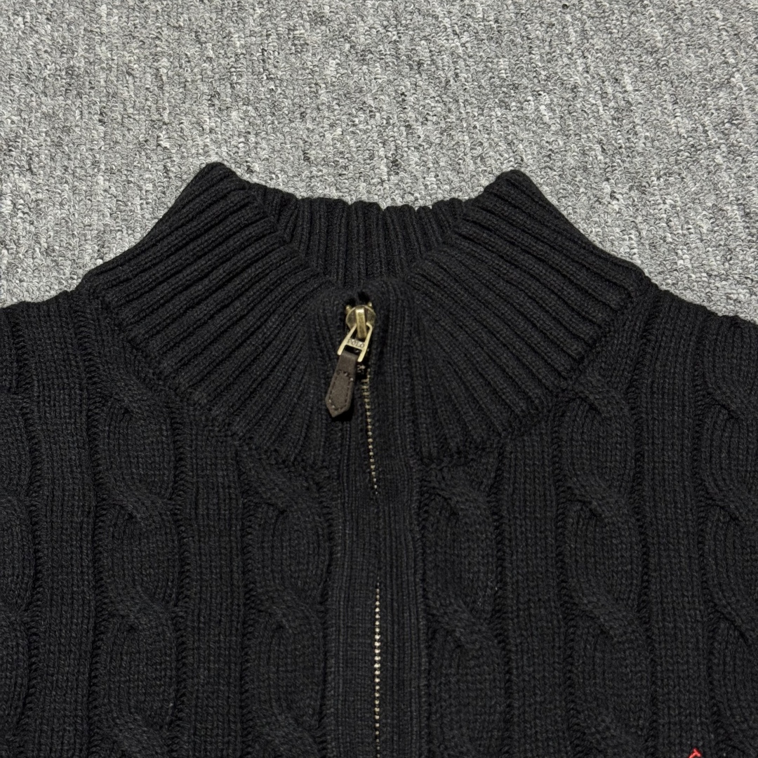 图片[2]-S# Ralph Lauren 拉夫劳伦 拉链插兜款 绞花针织长袖毛衣外套 高端零售专供 品质保证 100%放心出街 尺码：S M L XL-选品中心