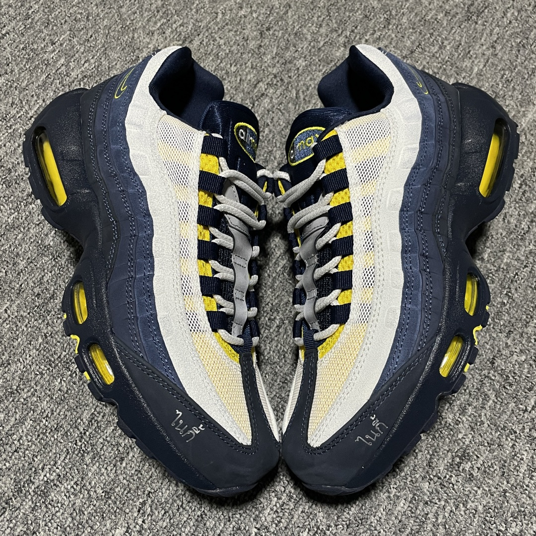 图片[5]-纯原版 Eric Koston x SB x NK Air Max 95 \”Obsidian and Speed Yellow\” 联名款低帮休闲跑步鞋 HQ8492-400 市售最高品质 KZ2.0同源 高端外贸充Z 高端零售专供 尺码：40 40.5 41 42 42.5 43 44 44.5 45 45.5 46 47.5 48.5-选品中心