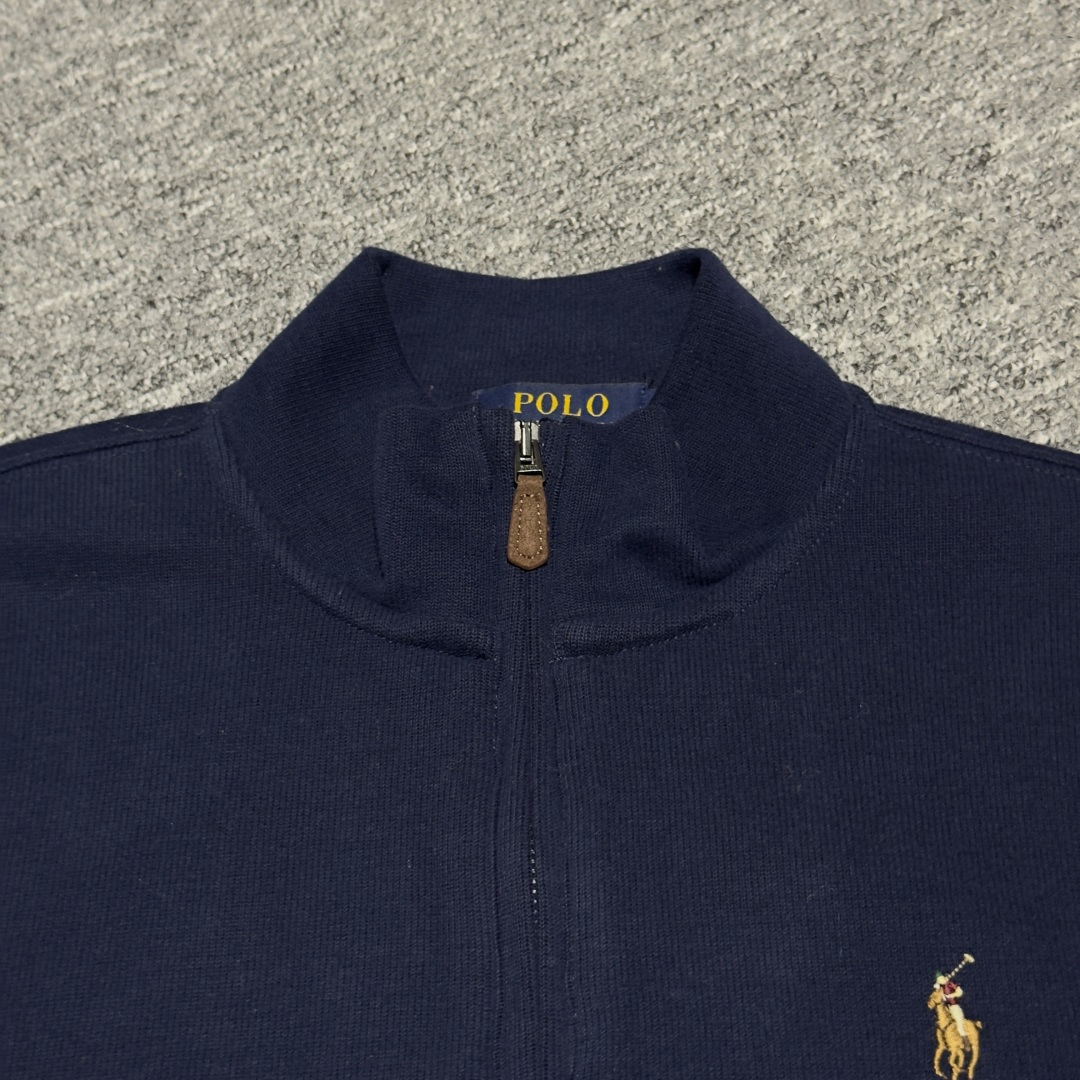 图片[2]-S# Ralph Lauren 拉夫劳伦 小马标 藏蓝色半拉链长袖 真正原版购回开发打板 高端零售专供 品质保证 100%放心出街 尺码：VS S M L-选品中心