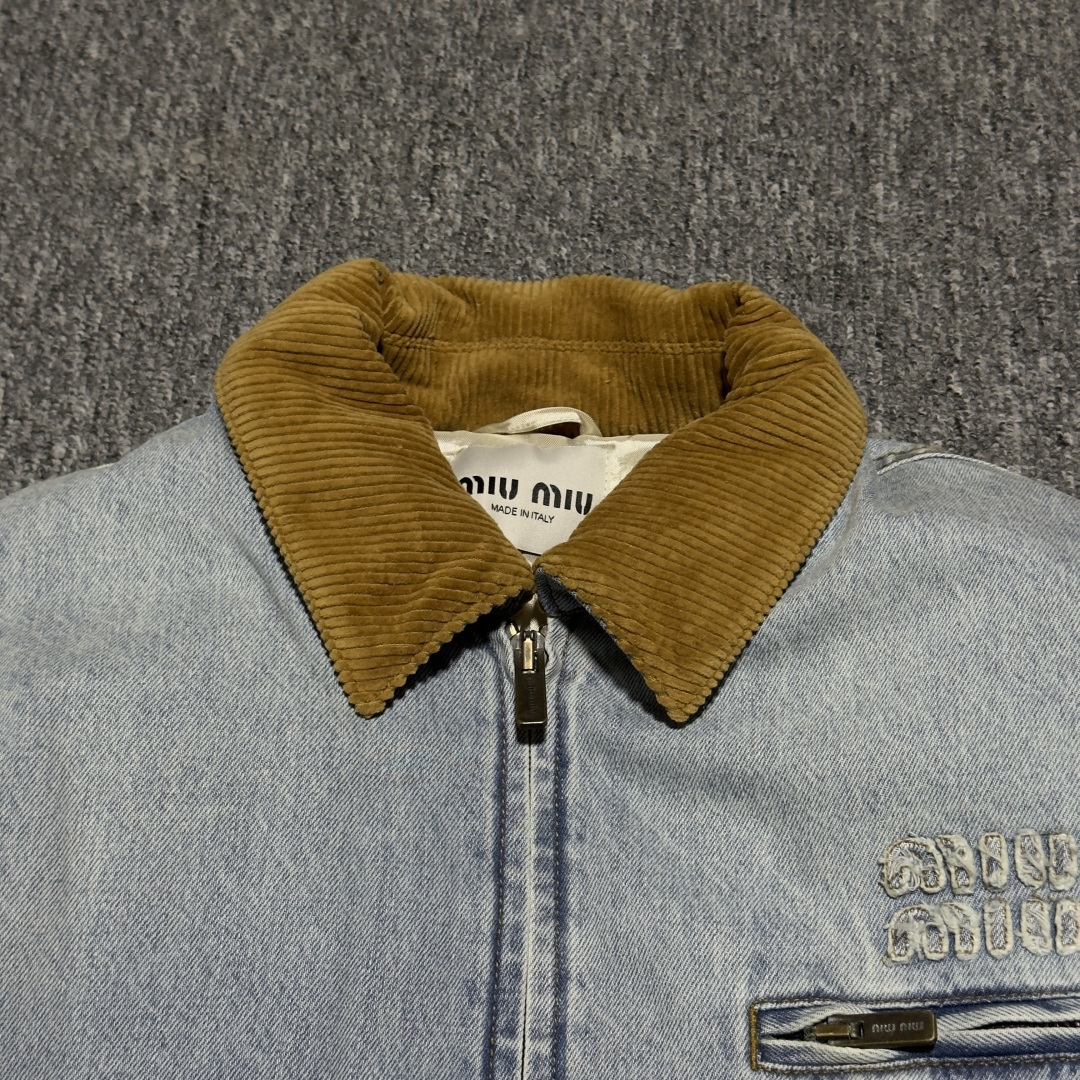 图片[2]-S# MiuMiu 缪缪 水洗牛仔棉服外套 真正原版购回开发打版 高端零售专供 品质保证 100%放心出街 尺码：36 38 40 42-选品中心