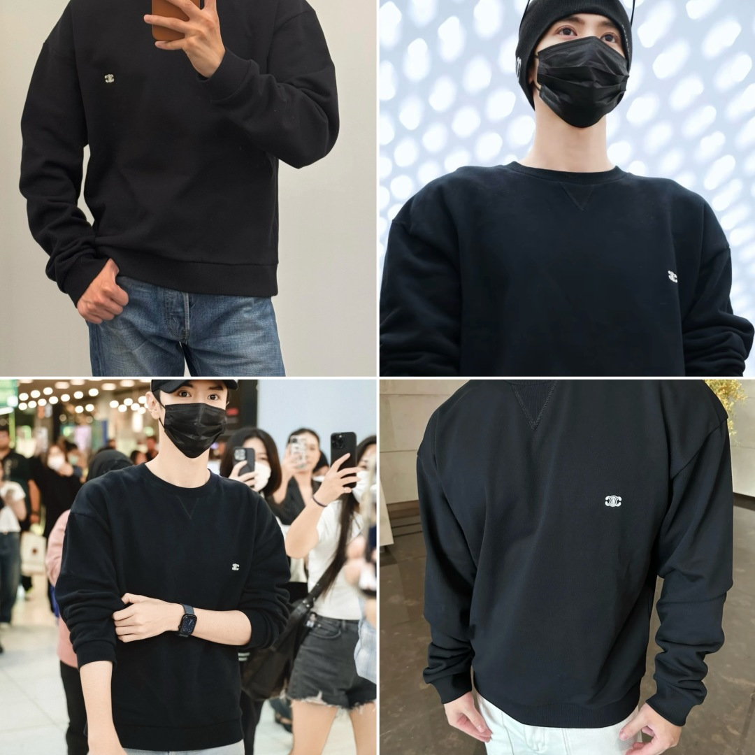 图片[9]-S# Celine 赛琳凯旋门 小刺绣圆领卫衣 真正原版购回开发打版 高端零售专供 品质保证 100%放心出街 尺码：S M L XL-选品中心