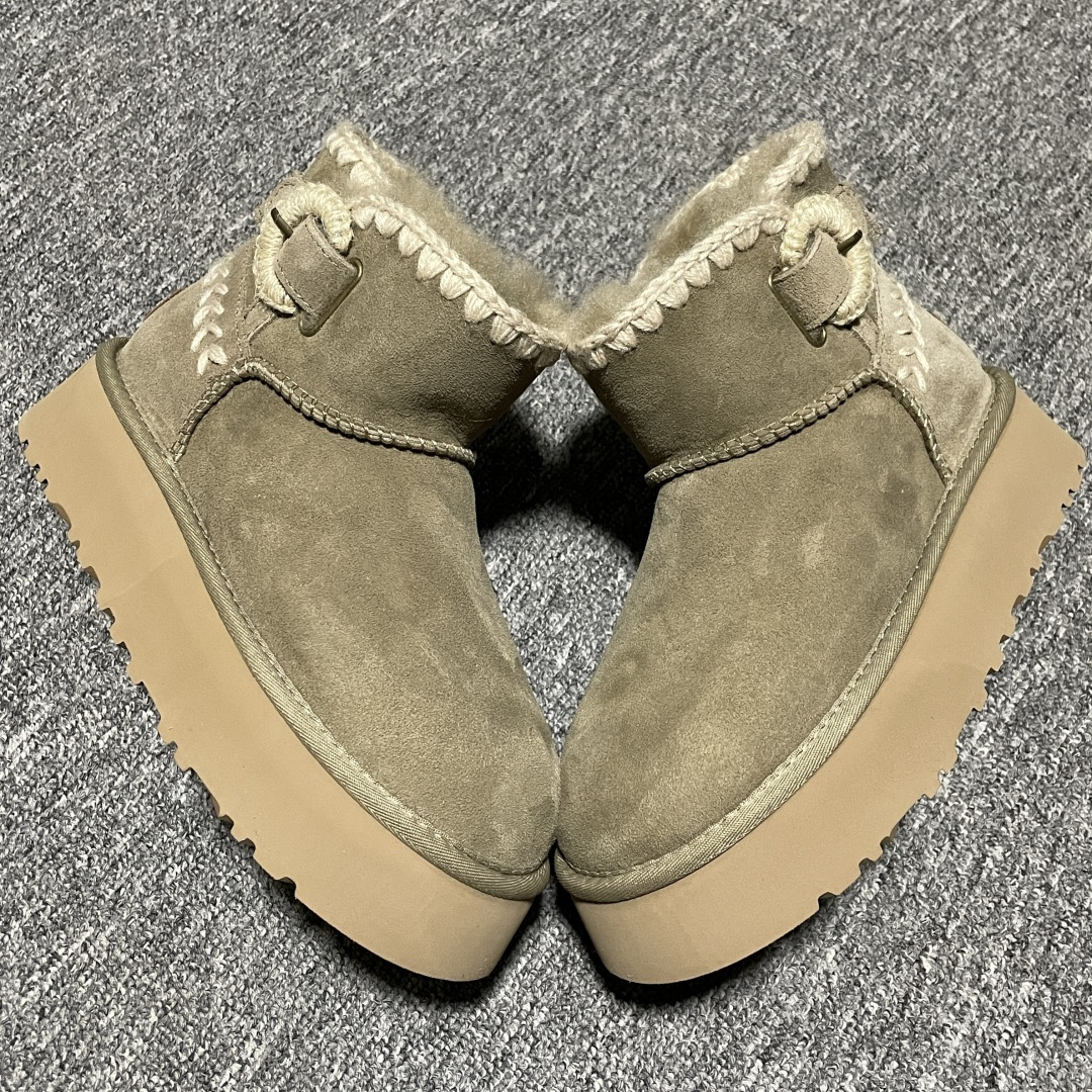 网红爆款 平台外贸专供 UGG 厚底雪地靴 1150817 外贸平台充Z 高端零售专供品质 十年品牌制鞋代工厂生产线出品 注重每一处细节 隆丰A级真羊皮毛一体 完全遵循ZP工艺流程打造 尺码：35 36 37 38 39 40-选品中心