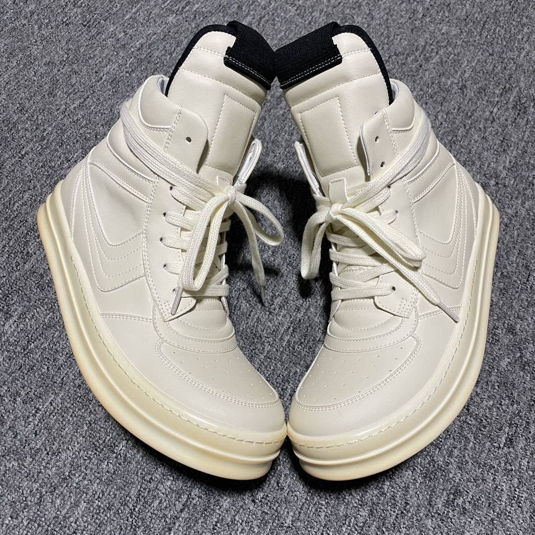 图片[2]-Rickowens 瑞克 欧文斯 OG 元年 \”Dunk \” 大耐克 高街高帮帆布休闲板鞋 独家私模大底 定制头层牛皮 针车间距都是极致还原 一比一规格礼盒装 重达3斤以上 外加定制欧文斯保护盒 全套包装及配件 高端零售专供品质 区别市场货 纯手工打造 每一只都是独一无二 有手工质感的味道 尺码：36 37 38 39 40 41 42 43 44 45 46 47 78-选品中心