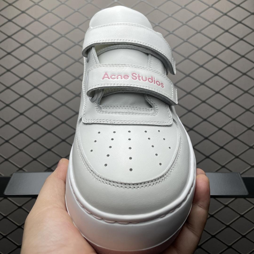 图片[9]-海淘专供版 Acne Studios 魔术贴 低帮休闲小白鞋 欧阳娜娜 赵露思 宋佳 杨超越 宋佳同款 高端零售 外贸充正专供 原版购入开发 正确奶香大底 正确全鞋身采用进口头层皮 请注意区分市面通货材 尺码：35 36 37 38 39 40-选品中心