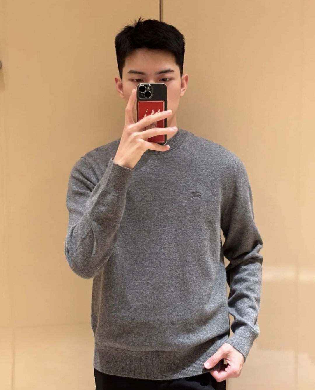 精选网络上身效果图 S# BBR 巴宝莉 山羊绒 小马小刺绣 圆领毛衣  真正原版购回开发打版  高端零售专供 品质保证 100%放心出街