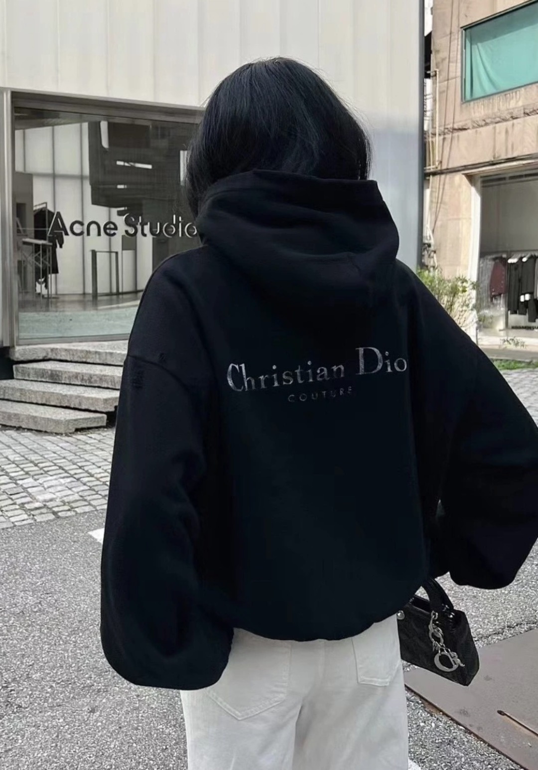 精选网络上身效果图 S# Dior 迪奥 周杰伦同款 双层高克重 水洗做旧帽衫卫衣 真正原版购回开发打版  高端零售专供 品质保证 100%放心出街