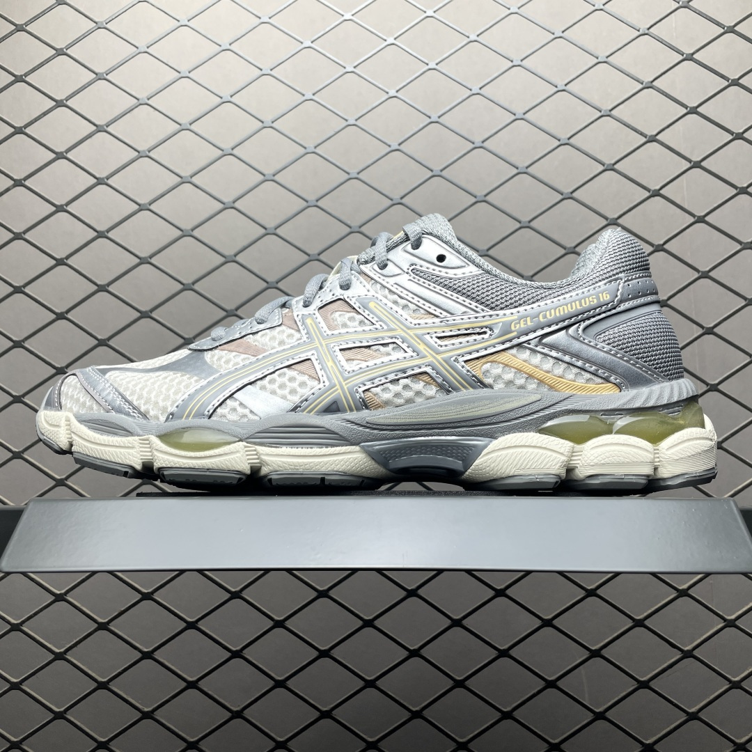 Asics Gel-Cumulus 16 亚瑟士 网面低帮休闲运动鞋 1203A733-101 采用双层