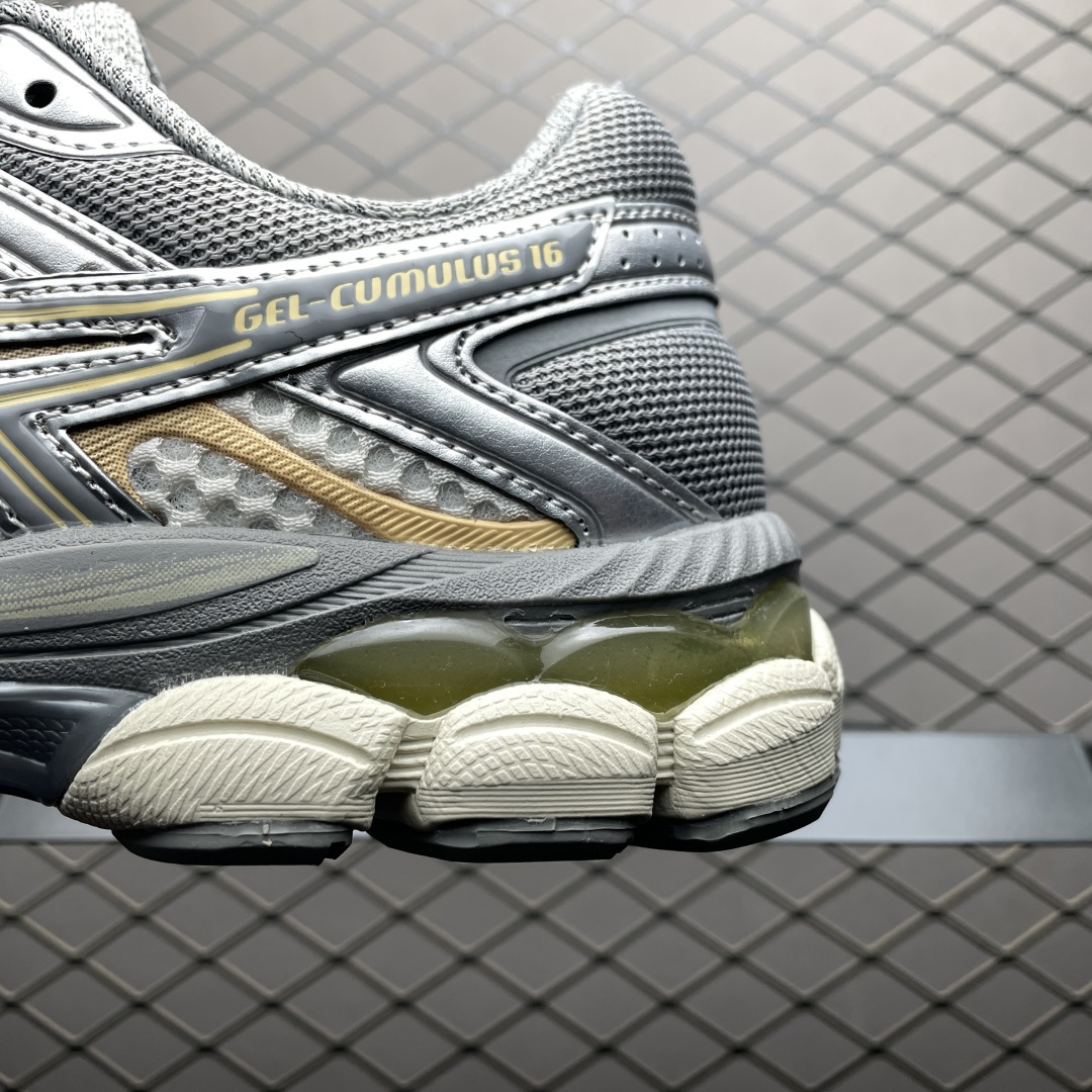 Asics Gel-Cumulus 16 亚瑟士 网面低帮休闲运动鞋 1203A733-101 采用双层