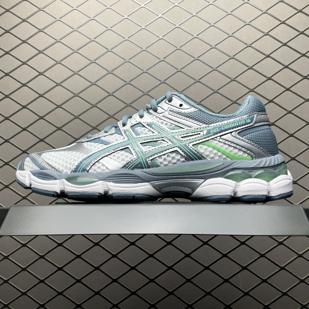 Asics Gel-Cumulus 16 亚瑟士 网面低帮休闲运动鞋 1203A733-100 采用双层