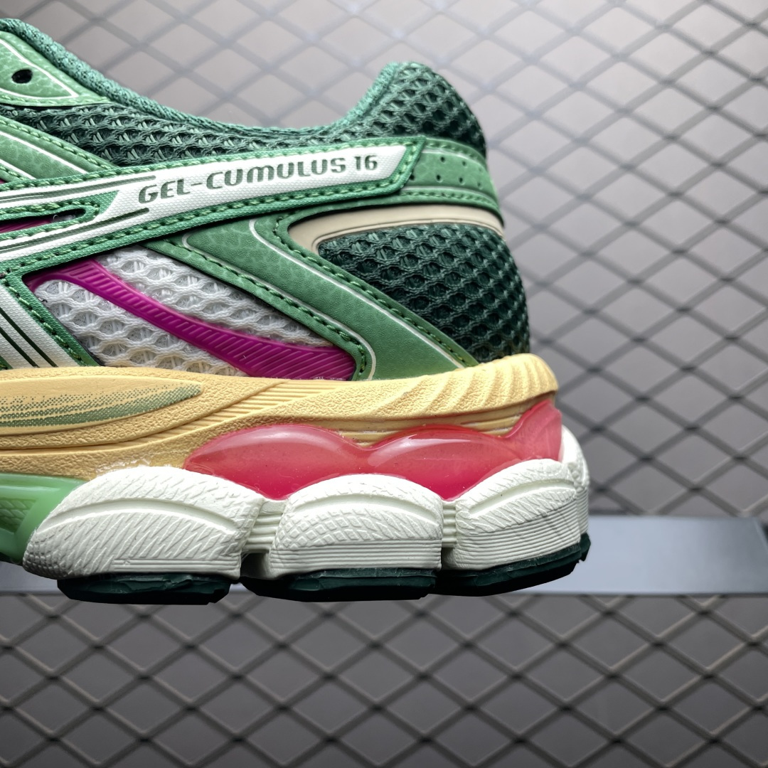 Asics Gel-Cumulus 16 亚瑟士 网面低帮休闲运动鞋 1203A763-100 采用双层